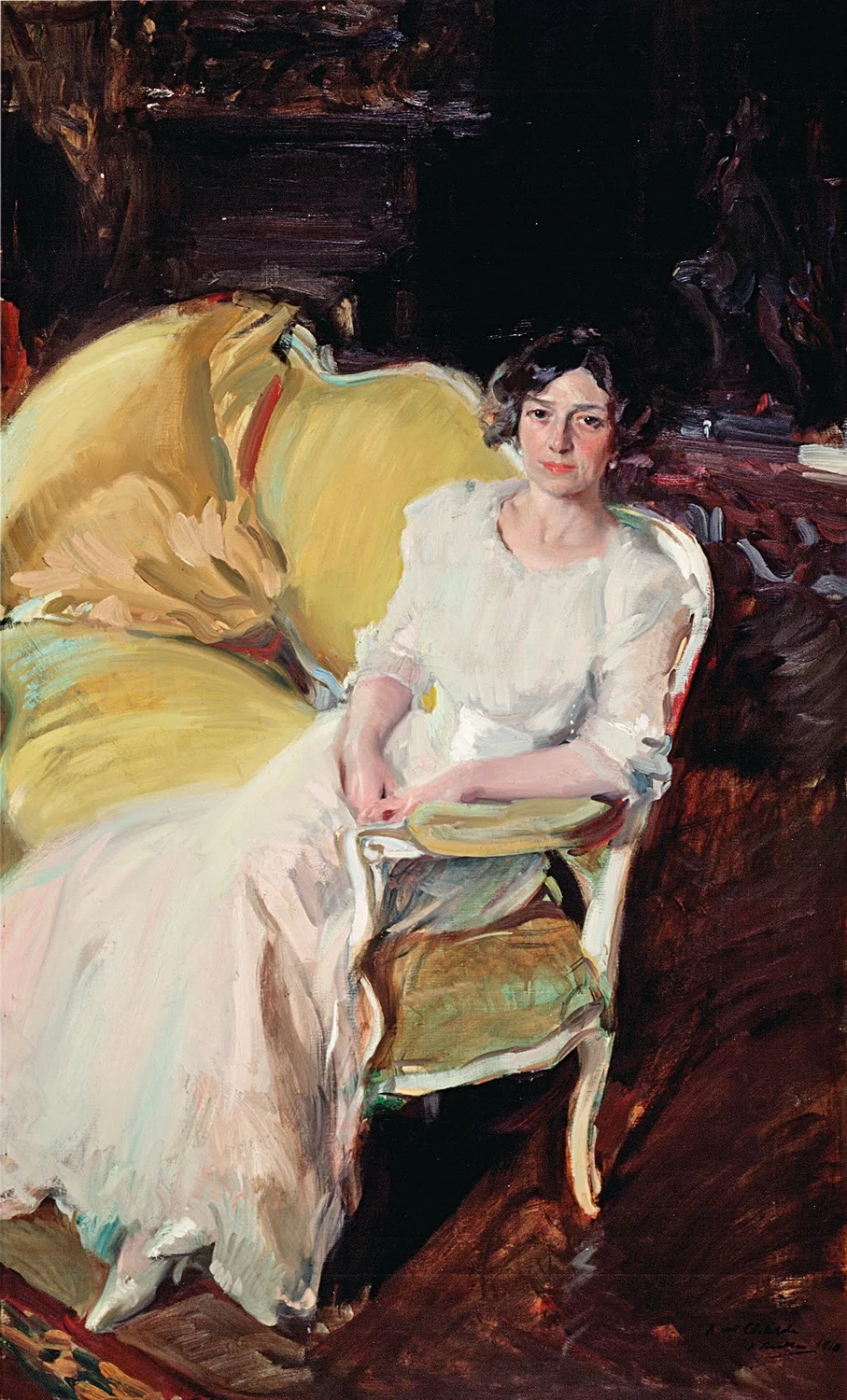 Clotilde seduta sul divano - Museo Sorolla, Madrid